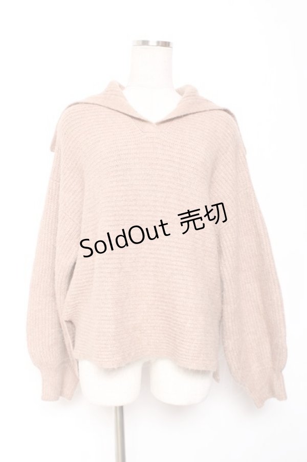 画像1: axes femme / セーラーカラーニット F モカ Y-26-01-09-058-AX-TO-SZ-ZY (1)