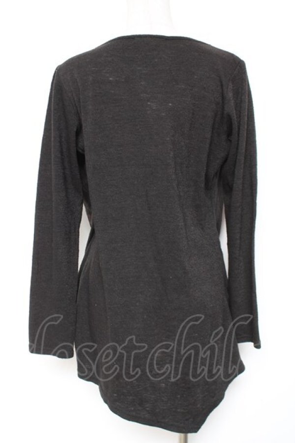 画像3: ALGONQUINS / ドレープレイヤードトップス F 黒×赤 Y-26-01-09-062-AL-TO-SZ-ZY (3)