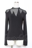 画像1: PUNK RAVE / メッシュ切替ハイネックトップス M-L ブラック Y-26-01-09-066-PU-TO-SZ-ZY (1)