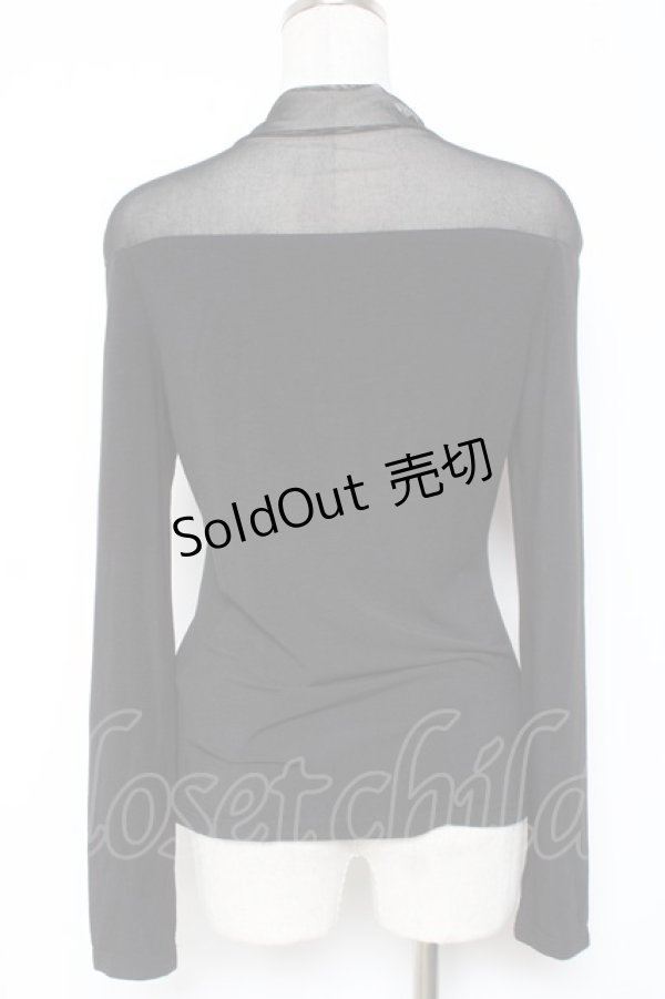 画像2: PUNK RAVE / メッシュ切替ハイネックトップス M-L ブラック Y-26-01-09-066-PU-TO-SZ-ZY (2)