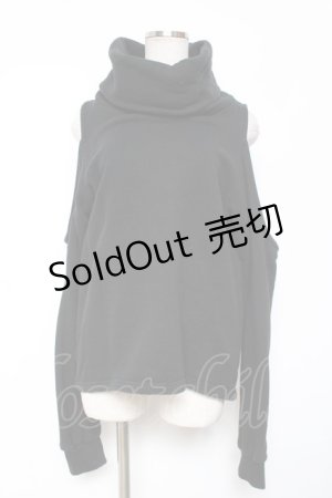 画像: Na+H / ハイネックオープンショルダートップス  ブラック Y-26-01-09-067-PU-TO-SZ-ZY