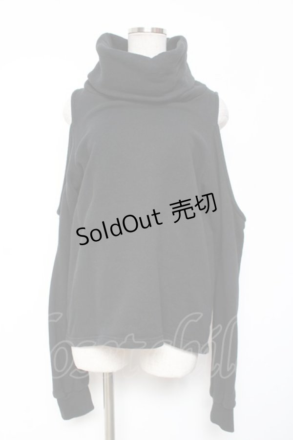 画像1: Na+H / ハイネックオープンショルダートップス  ブラック Y-26-01-09-067-PU-TO-SZ-ZY (1)