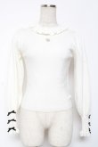 画像1: evelyn / 袖リボンリブニット  白 Y-26-01-09-071-LO-TO-SZ-ZY (1)
