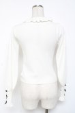 画像2: evelyn / 袖リボンリブニット  白 Y-26-01-09-071-LO-TO-SZ-ZY (2)