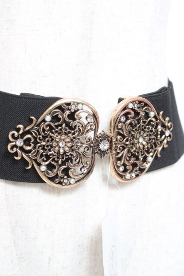 画像2: axes femme / オーナメント装飾ゴムベルト  ゴールド Y-26-01-09-008-AX-ZA-SZ-ZY (2)