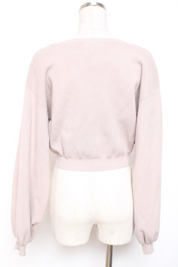 画像2: evelyn / クロスリボンカーデセット F モーブピンク Y-26-01-09-072-LO-TO-SZ-ZY (2)