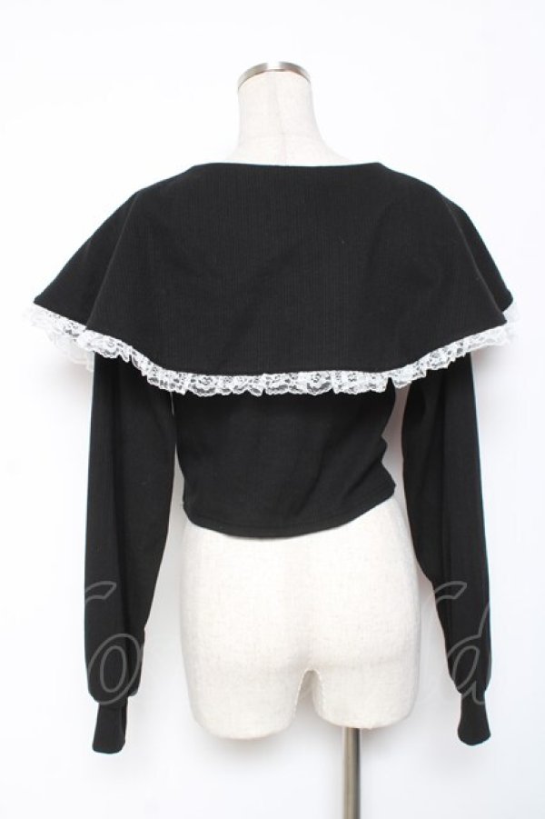 画像3: Ank Rouge / キラキラロゴドロストミニパーカー M 黒 Y-26-01-09-074-CA-TO-SZ-ZY (3)