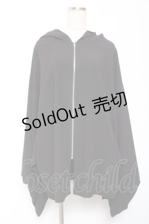 画像: Deorart / ジョーゼット・ジップアップ パーカートッパー M 黒 Y-26-01-09-076-PU-TO-SZ-ZY