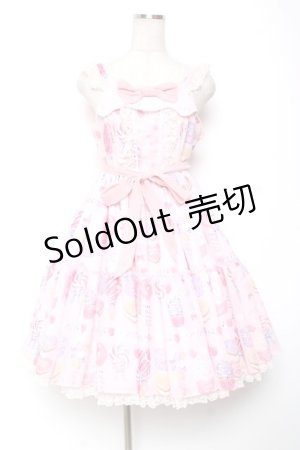画像: Angelic Pretty / Sugar Candy Shopジャンパースカート  ピンク Y-26-01-09-077-AP-OP-SZ-ZY
