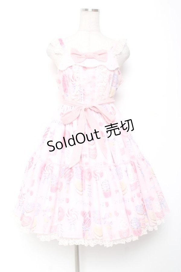 画像1: Angelic Pretty / Sugar Candy Shopジャンパースカート  ピンク Y-26-01-09-077-AP-OP-SZ-ZY (1)