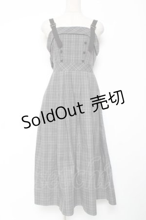 画像: axes femme / バックリボンチェック柄ジャンスカ F グレー Y-26-01-09-084-AX-OP-SZ-ZY