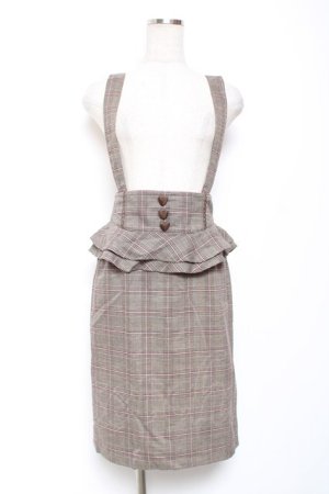 画像: Secret Honey / チェックタイトスカート  ブラウン Y-26-01-09-088-CA-SK-AS-ZY