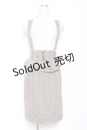 画像: Secret Honey / チェックタイトスカート  ブラウン Y-26-01-09-088-CA-SK-AS-ZT358