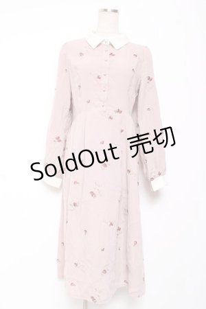 画像: axes femme / 苺総刺繍ワンピース F ピンク Y-26-01-09-103-AX-OP-SZ-ZS