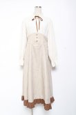 画像1: axes femme / ハイウエストドッキングワンピース F ベージュ Y-26-01-09-104-AX-OP-SZ-ZY (1)