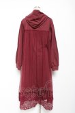 画像2: axes femme POETIQUE / チュールパーカーワンピース M ワイン Y-26-01-09-105-AX-OP-SZ-ZY (2)