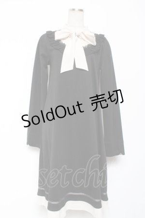 画像: axes femme / ボウタイAラインカットワンピース M 黒 Y-26-01-09-106-AX-OP-SZ-ZY