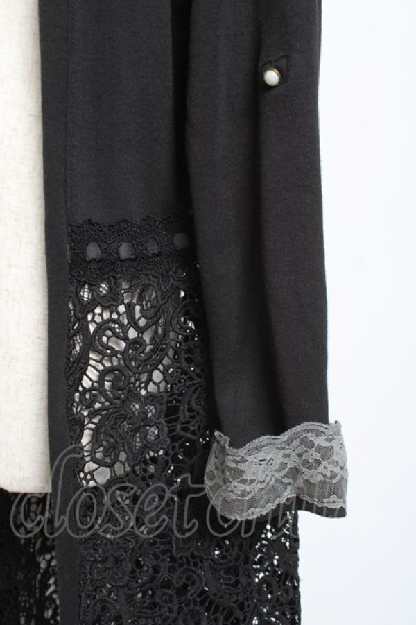 画像3: axes femme / レース切替UVカットカーデ M 黒 Y-26-01-09-109-AX-TO-SZ-ZY (3)