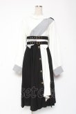 画像1: IRO+IRO / 配色×変形アシンメトリーモードシャツワンピース M 白×黒 Y-26-01-09-114-LO-OP-SZ-ZY (1)