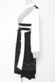 画像2: IRO+IRO / 配色×変形アシンメトリーモードシャツワンピース M 白×黒 Y-26-01-09-114-LO-OP-SZ-ZY (2)