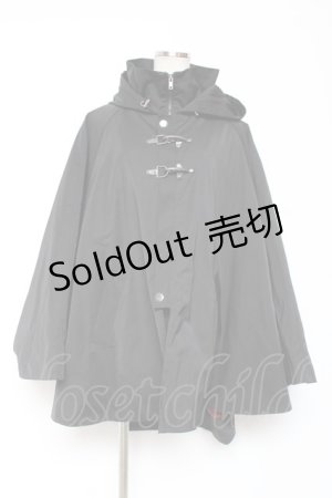 画像: Deorart / ファイヤーマンバックルフード付マントコート M 黒 Y-26-01-09-116-PU-CO-SZ-ZY