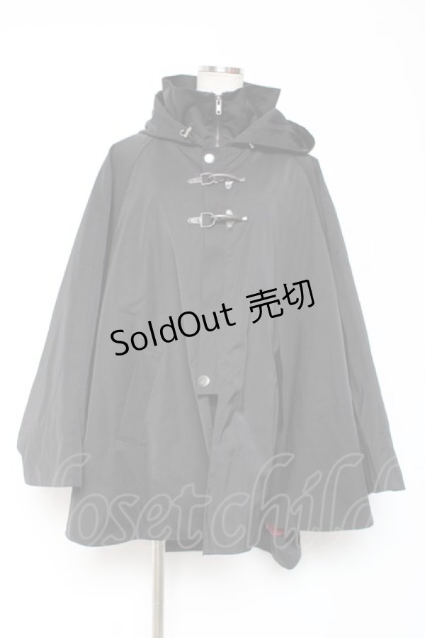 画像1: Deorart / ファイヤーマンバックルフード付マントコート M 黒 Y-26-01-09-116-PU-CO-SZ-ZY (1)