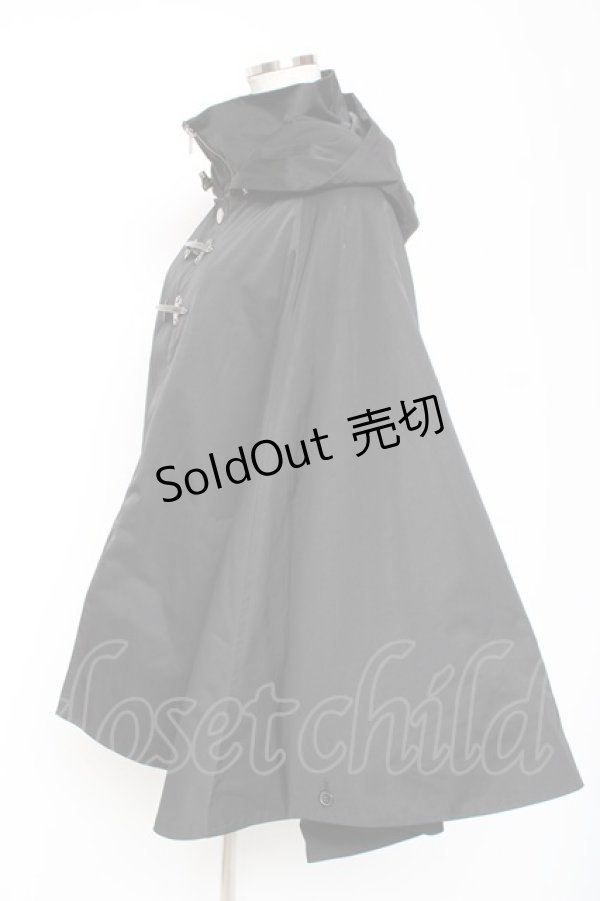 画像2: Deorart / ファイヤーマンバックルフード付マントコート M 黒 Y-26-01-09-116-PU-CO-SZ-ZY (2)