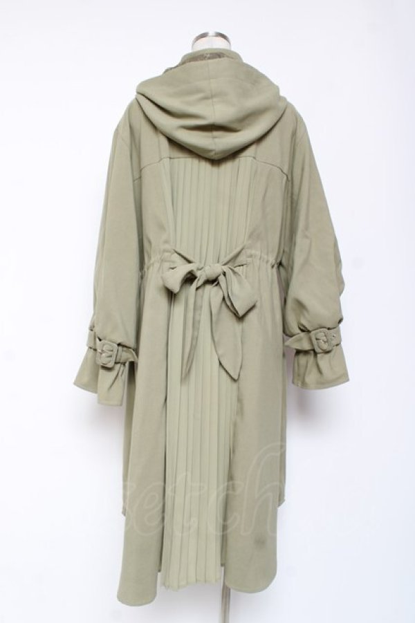 画像2: axes femme / バックプリーツロングモッズ M グリーン Y-26-01-09-119-AX-CO-SZ-ZY (2)