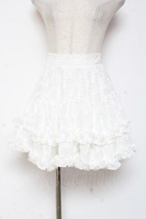 画像: evelyn / 千鳥シアーボリュームスカート  白 Y-26-01-09-121-LO-SK-SZ-ZY