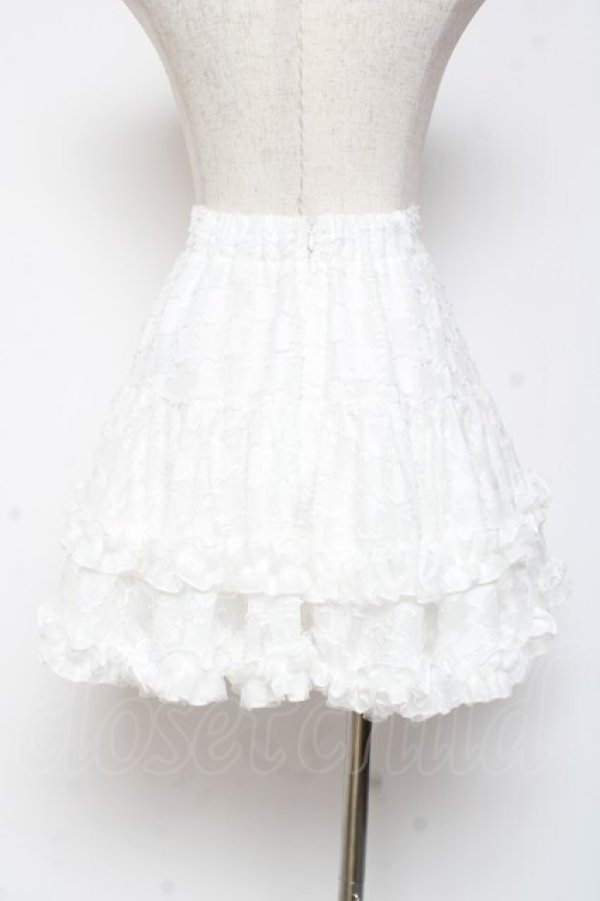 画像2: evelyn / 千鳥シアーボリュームスカート  白 Y-26-01-09-121-LO-SK-SZ-ZY (2)