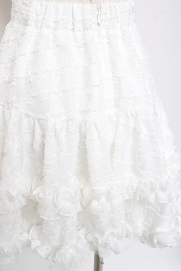 画像3: evelyn / 千鳥シアーボリュームスカート  白 Y-26-01-09-121-LO-SK-SZ-ZY (3)