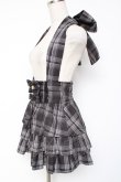 画像2: Ank Rouge / ホルターネックティアードスカパン  黒チェック Y-26-01-09-122-CA-PA-SZ-ZY (2)
