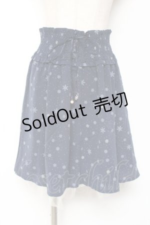 画像: axes femme POETIQUE / 結晶柄スカート  紺 Y-26-01-09-123-AX-SK-SZ-ZI