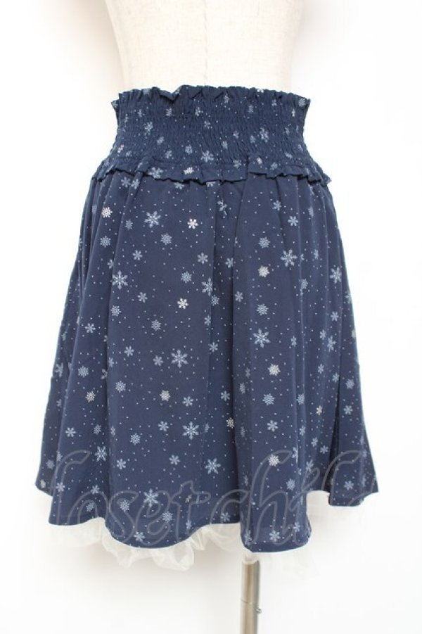 画像2: axes femme POETIQUE / 結晶柄スカート  紺 Y-26-01-09-123-AX-SK-SZ-ZY (2)