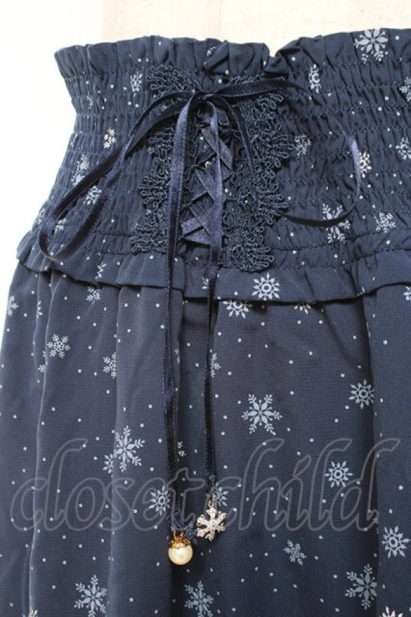 画像3: axes femme POETIQUE / 結晶柄スカート  紺 Y-26-01-09-123-AX-SK-SZ-ZY (3)