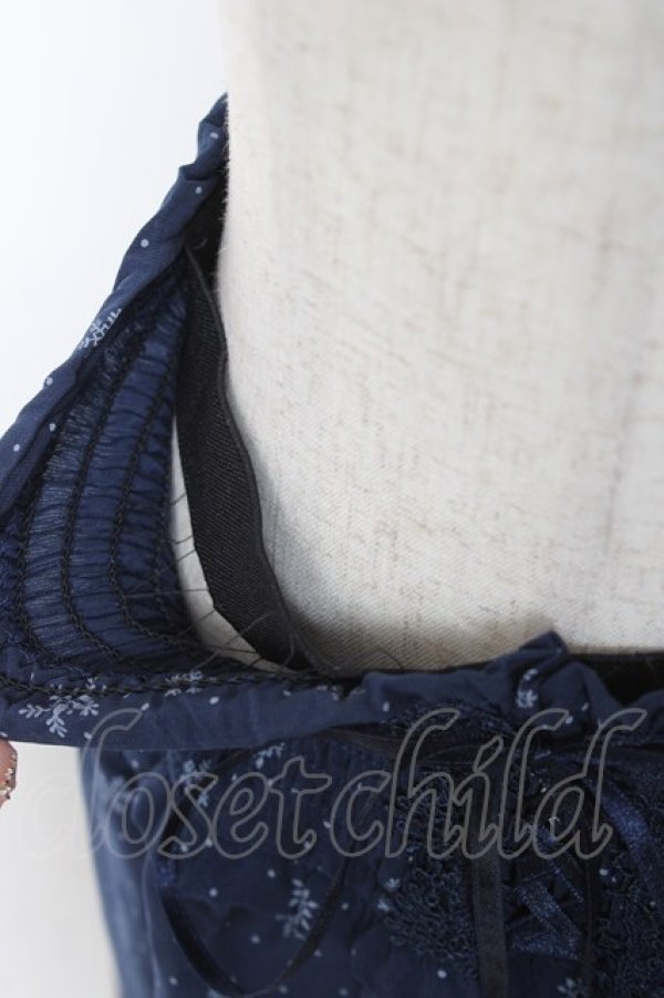 画像4: axes femme POETIQUE / 結晶柄スカート  紺 Y-26-01-09-123-AX-SK-SZ-ZY (4)