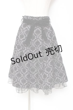 画像: axes femme / 格子柄フロッキーptスカート M 黒 Y-26-01-09-128-AX-SK-SZ-ZS