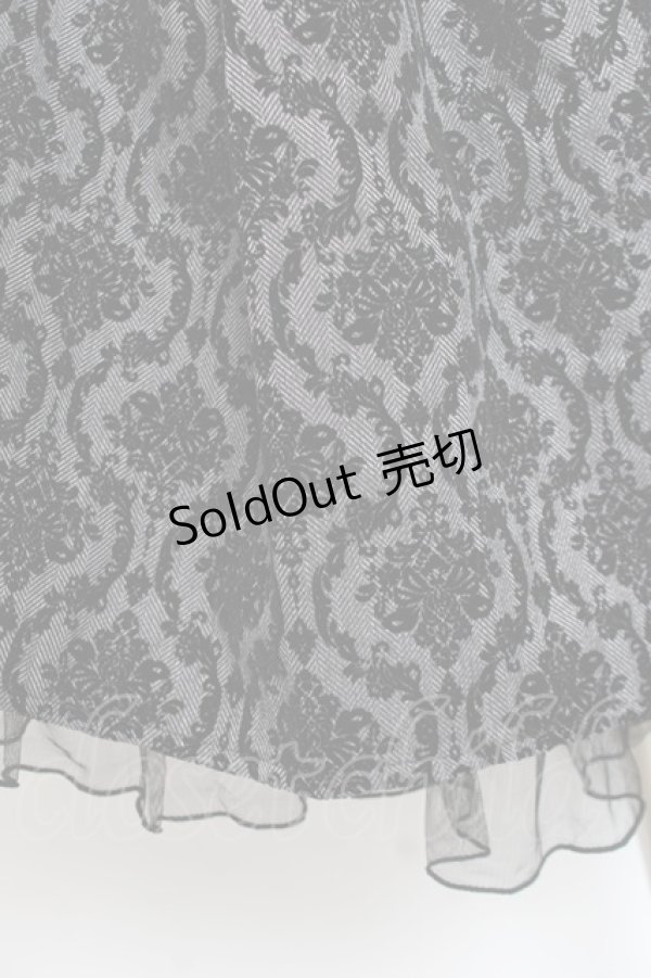 画像4: axes femme / 格子柄フロッキーptスカート M 黒 Y-26-01-09-128-AX-SK-SZ-ZS (4)