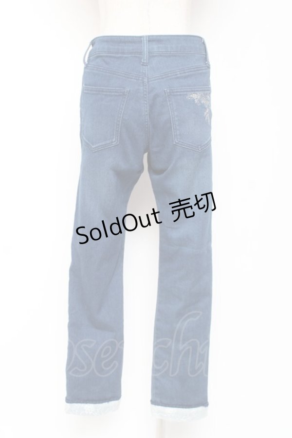 画像2: axes femme / エッフェル塔刺繍デニムパンツ M ウォッシュ Y-26-01-09-129-AX-PA-SZ-ZY (2)