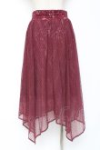 画像2: axes femme / チュール×レースイレヘムスカート M ワイン Y-26-01-09-130-AX-SK-SZ-ZY (2)