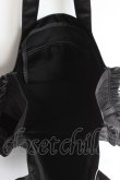 画像3: Maison de FLEUR / サテンフリルスクエアトートバッグ F ブラック Y-26-01-09-017-LO-BG-SZ-ZY (3)