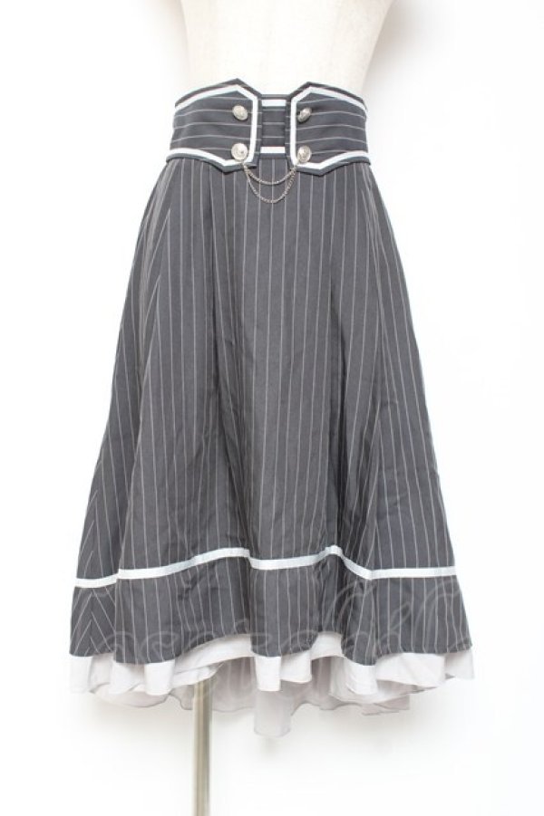 画像1: axes femme / ベルト風フィッシュテールスカート F グレー Y-26-01-09-132-AX-SK-SZ-ZY (1)