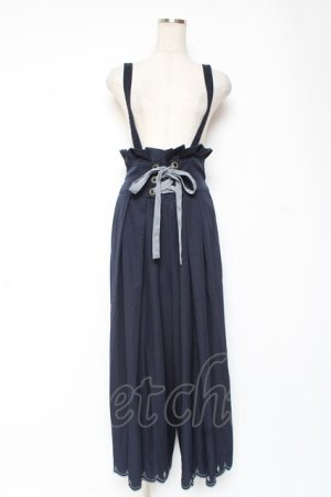 画像: axes femme POETIQUE / トランプ刺繍サス付パンツ M 紺 Y-26-01-09-133-AX-PA-SZ-ZY