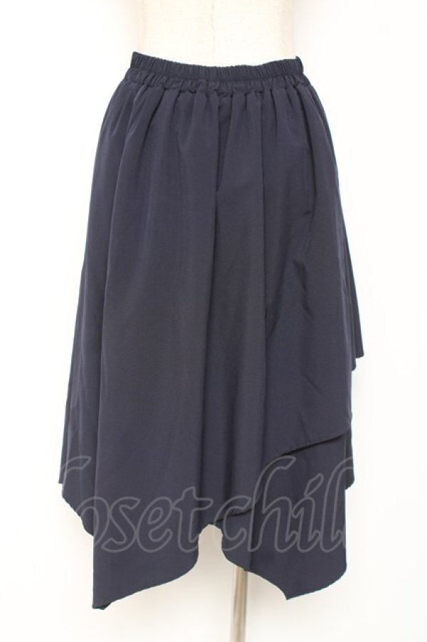 画像3: axes femme / フリルイレヘムスカート M 紺 Y-26-01-09-134-AX-SK-SZ-ZY (3)