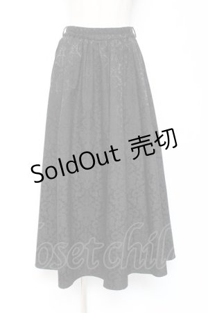 画像: axes femme / オーナメントジャガードスカート M 黒 Y-26-01-09-136-AX-BL-SZ-ZY