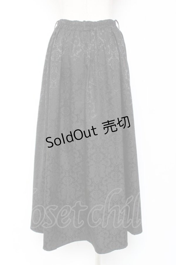 画像2: axes femme / オーナメントジャガードスカート M 黒 Y-26-01-09-136-AX-BL-SZ-ZY (2)