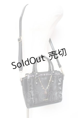 画像: axes femme / チャーム付きミニショルダー  黒 Y-26-01-09-018-AX-BG-SZ-ZTK021