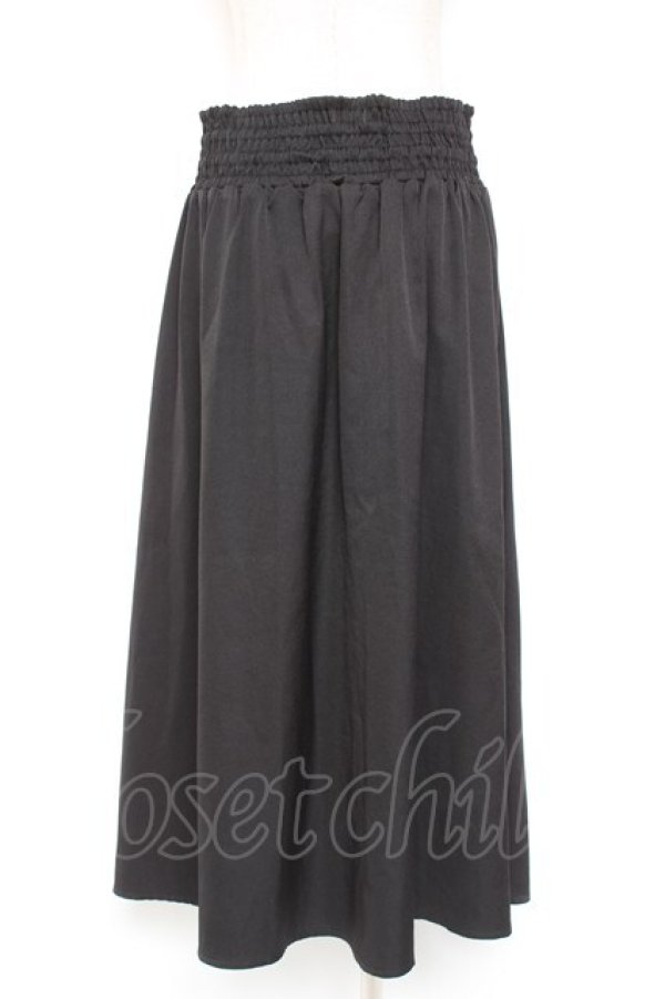 画像2: axes femme / 編上ミディ丈フレアスカート F 黒 Y-26-01-09-140-AX-SK-SZ-ZY (2)