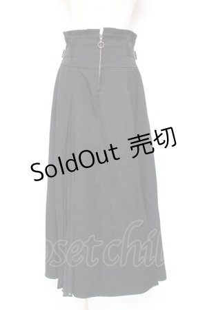 画像: axes femme / センタージップロングスカート M 黒 Y-26-01-09-141-AX-SK-SZ-ZY