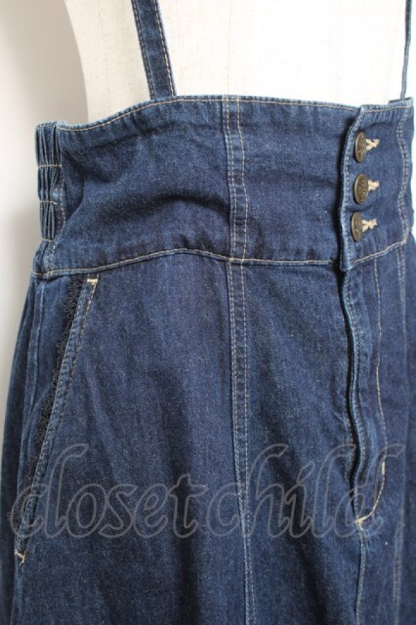 画像4: axes femme / サス付イレヘムデニムスカート L インディゴ Y-26-01-09-143-AX-SK-SZ-ZY (4)